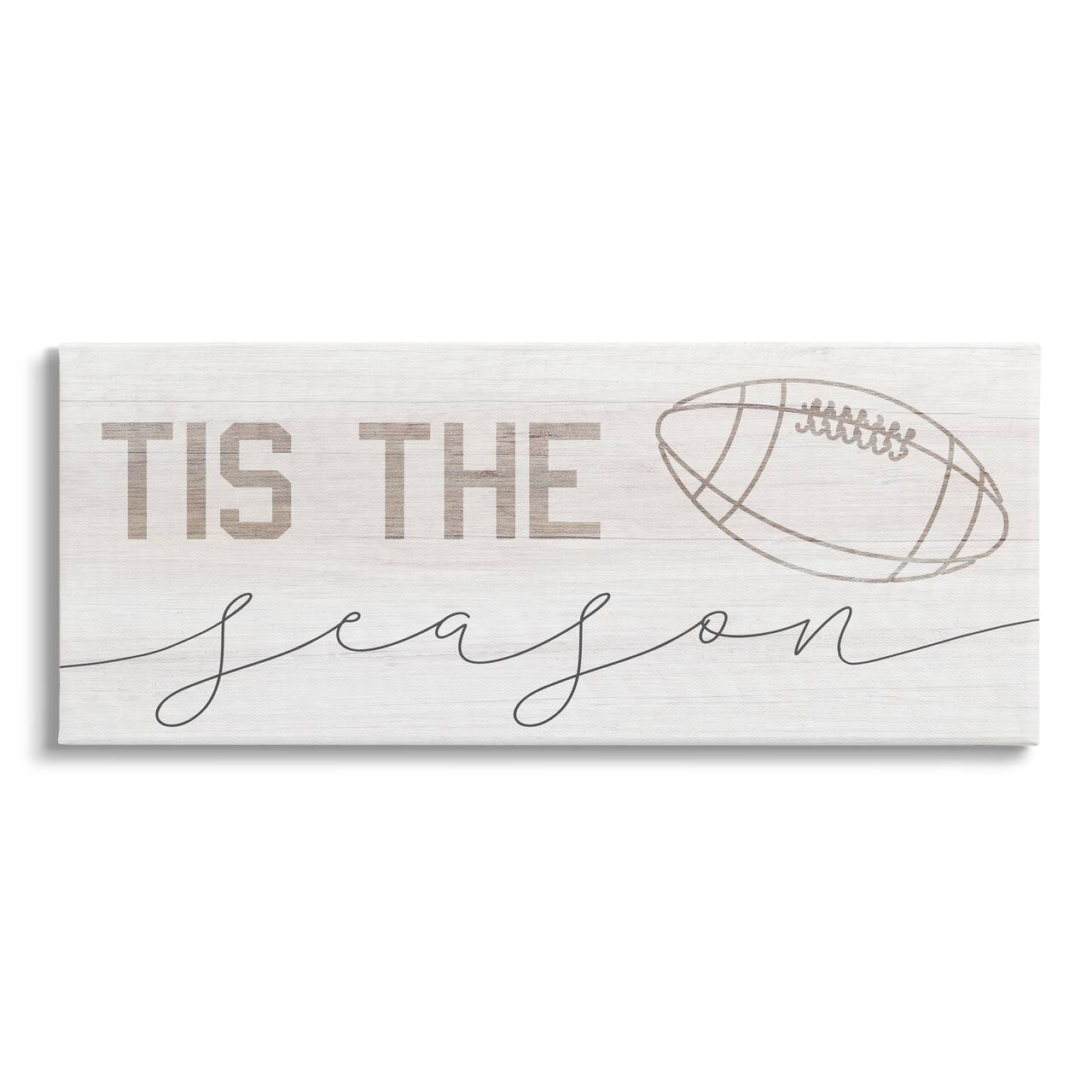 Stupell Industries Tis The Season Football Canvas Wall Art